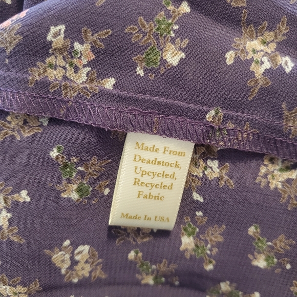 Christy Dawn Ameila Dress Deadstock Floral Purple Lilac Feminie Maxi Sustainable - Picture 10 of 12